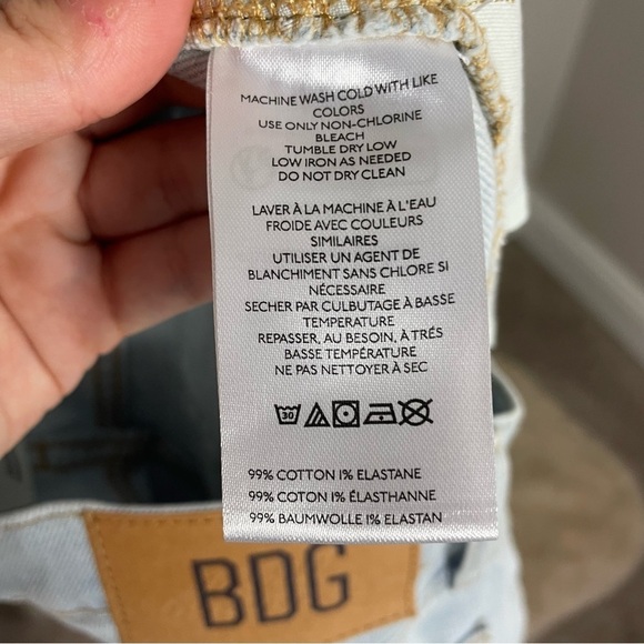 [BDG] Light Wash Wide Leg Casual Everyday Trendy Denim Jeans - Picture 5 of 7